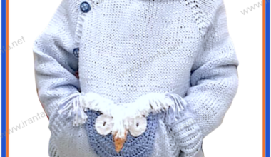 Детский свитер-реглан "Очень серьезная Сова" с карманом-кенгуру
