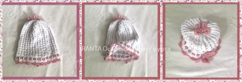 Комплект для девочки "Розовые лепестки": кардиган и шапочка