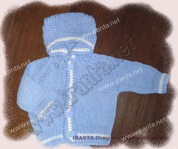 Хлопковый костюм для малыша "Небесный лед"