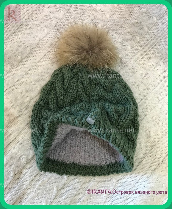 Зимний комплект "Тростник": двойная шапочка и снуд
